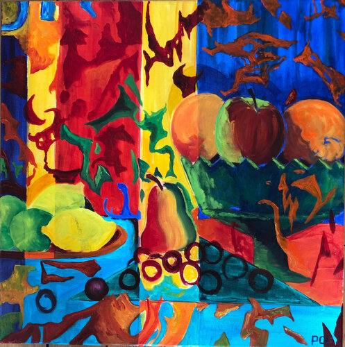 Fruits d'automne. von Odile Pinto-Corbin, Malerei kaufen auf Singulart
