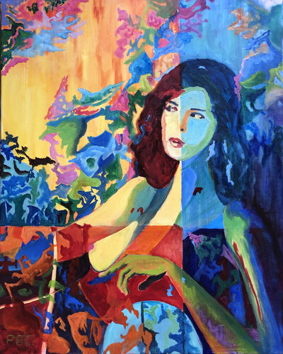 Floralie di Odile Pinto-Corbin, Pittura in vendita su Singulart