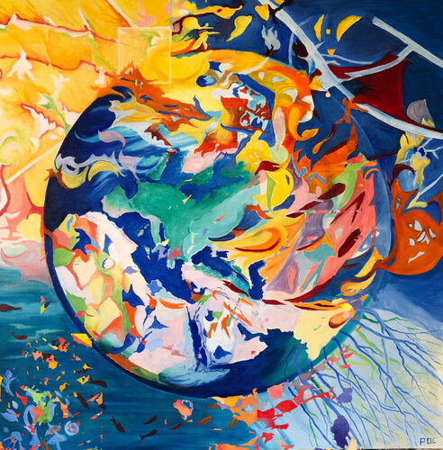 Le chaos climatique de Odile Pinto-Corbin, Pintura a la venta en Singulart