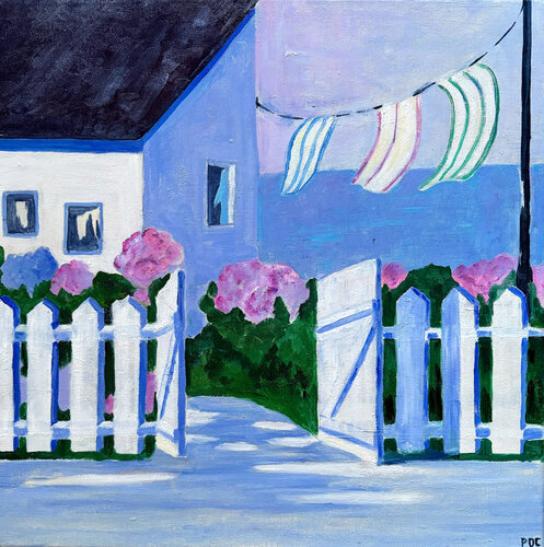 Le cabanon #1 : jardin ouvert de Odile Pinto-Corbin, Pintura a la venta en Singulart