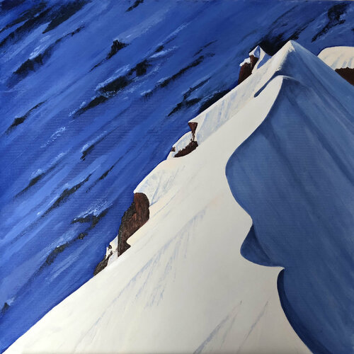 Montagne  : Nuit de glace. van Odile Pinto-Corbin, Schilderij te koop op Singulart