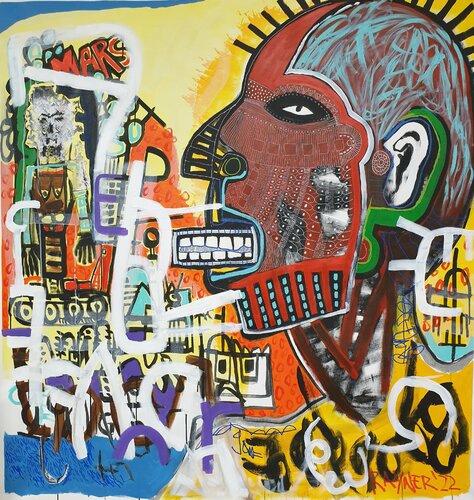 "I'm moving to Mars" van Marc Rayner, Schilderij te koop op Singulart