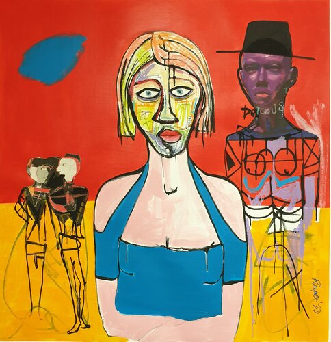 "Androgynously yours " van Marc Rayner, Schilderij te koop op Singulart