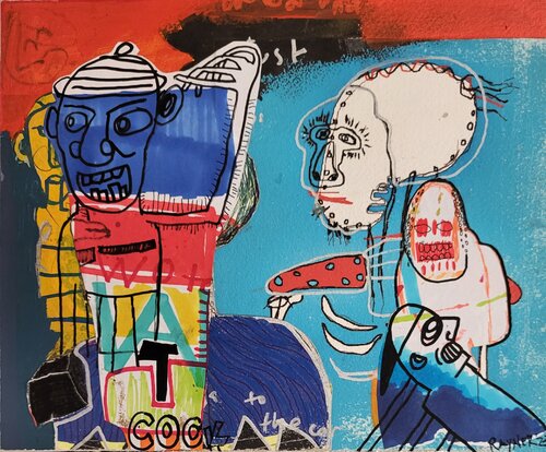 Just like monkies with a dream di Marc Rayner, Pittura in vendita su Singulart