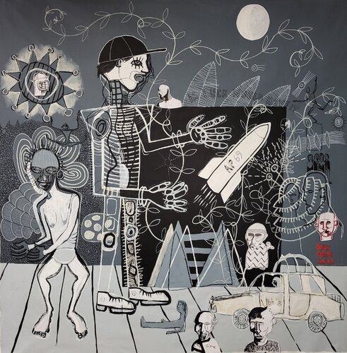 "A song to the moon" van Marc Rayner, Schilderij te koop op Singulart