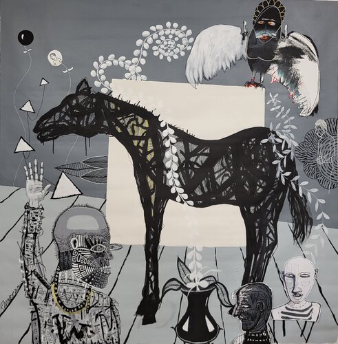 The horses back de Marc Rayner, Pintura a la venta en Singulart