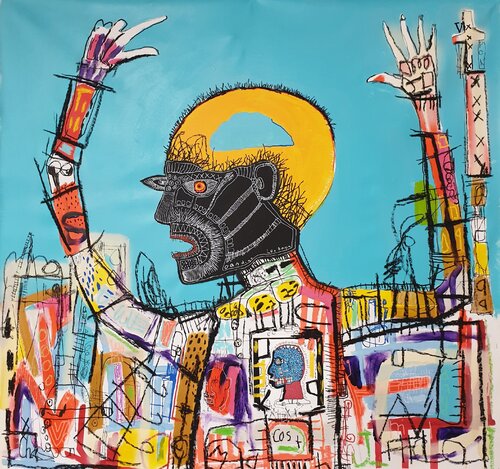 Lipsynching leaders forget their liness #2 van Marc Rayner, Schilderij te koop op Singulart