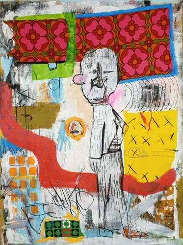 Let's moonwalk to utopia van Marc Rayner, Schilderij te koop op Singulart