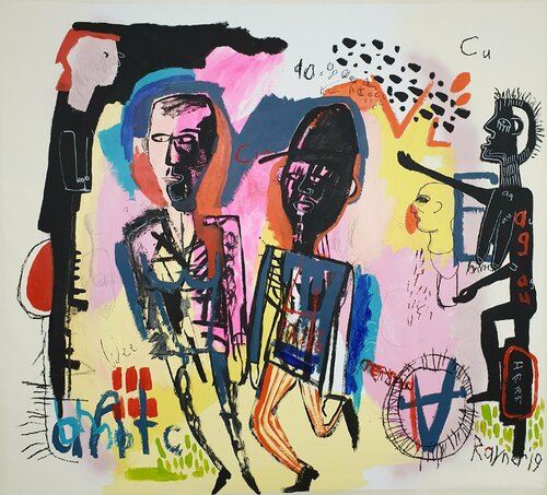 We looked to the right and well that didn't work van Marc Rayner, Schilderij te koop op Singulart