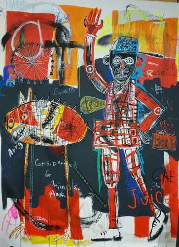 Smash and grab politics van Marc Rayner, Schilderij te koop op Singulart