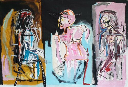 Morning in the garden of the broken idol van Marc Rayner, Schilderij te koop op Singulart