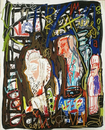 "Keep your mouth shut and your eyes peeled" van Marc Rayner, Werk op papier te koop op Singulart