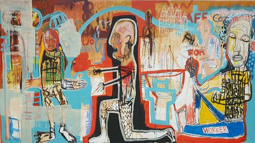 "President elect, I know nothing" van Marc Rayner, Schilderij te koop op Singulart