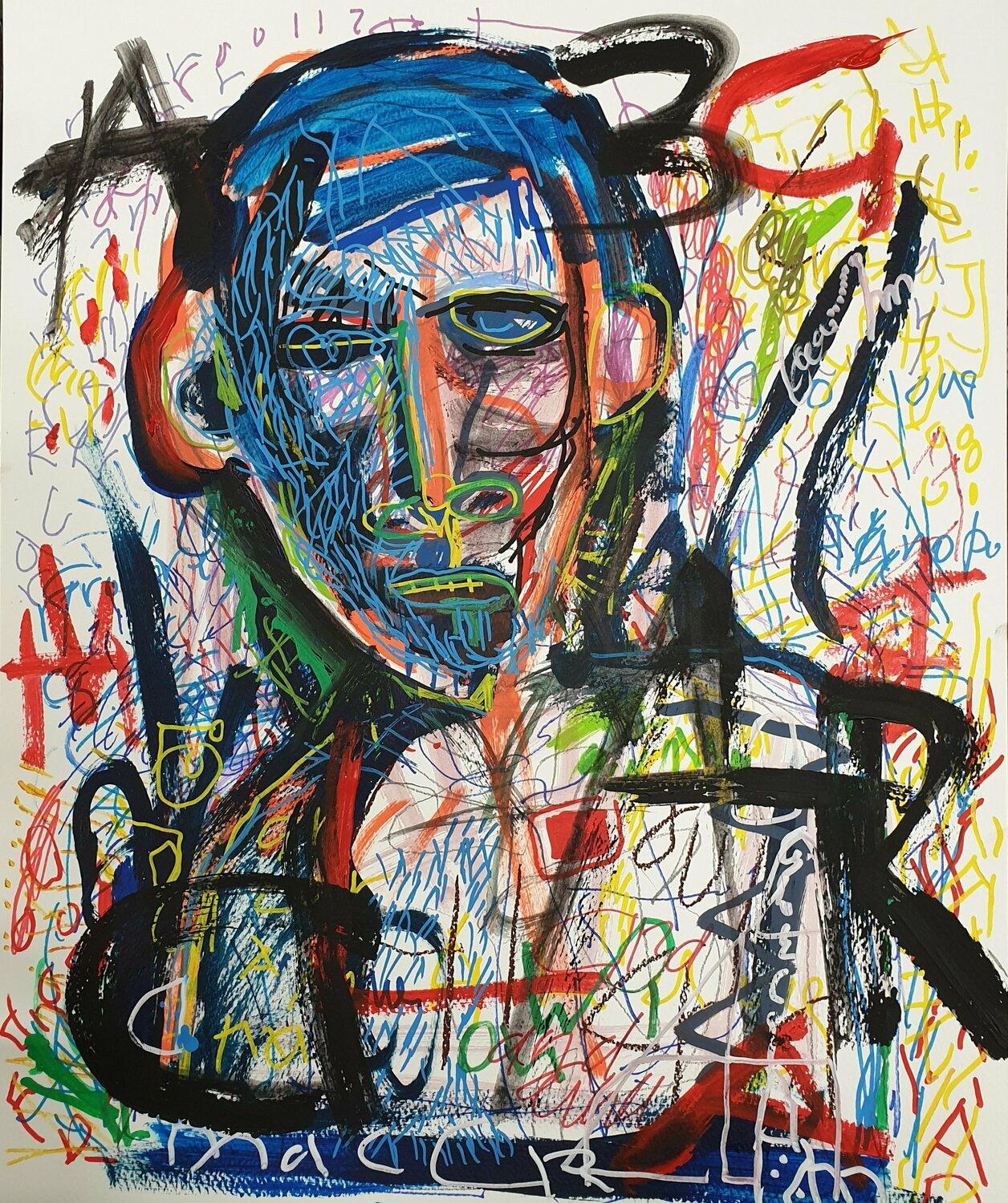 Blue Basquiat dream Marc Rayner