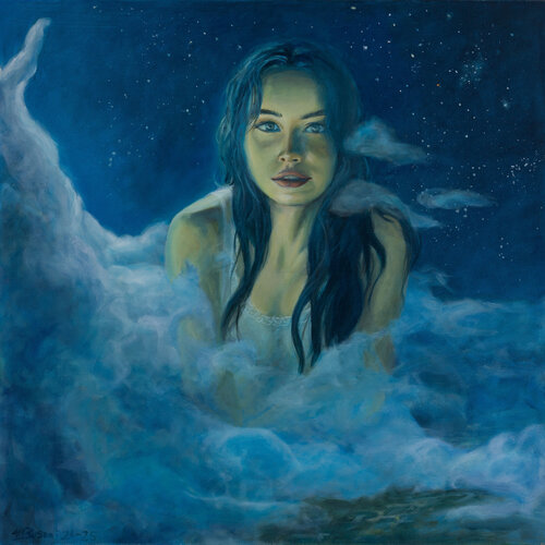 The moon di Marco Busoni, Pittura in vendita su Singulart