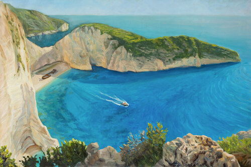 The Shipwreck beach di Marco Busoni, Pittura in vendita su Singulart