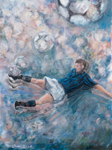 Dinamic of football de Marco Busoni, Pintura a la venta en Singulart