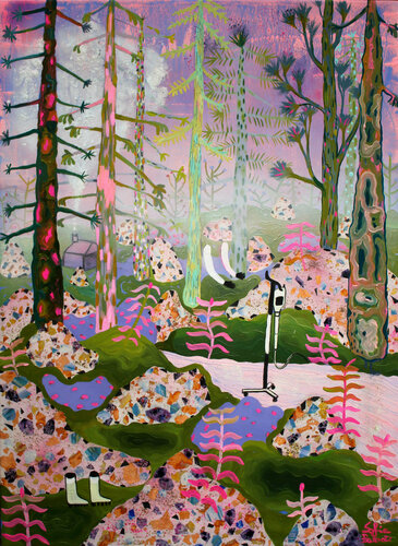 Inciampo su una pietra di graniglia e pepe rosa by Sofia Battisti, 회화 for Sale on Singulart