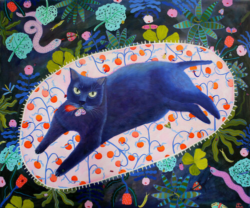 The fat cat dream van Sofia Battisti, Schilderij te koop op Singulart