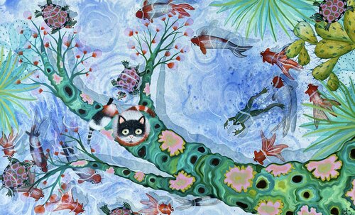 Piccolo gatto van Sofia Battisti, Schilderij te koop op Singulart