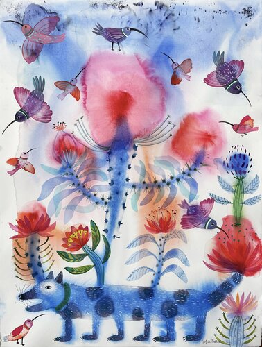 Dal lupo nascono i fiori van Sofia Battisti, Werk op papier te koop op Singulart