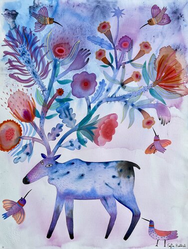 STARRY MOOSE by Sofia Battisti, 종이 for Sale on Singulart