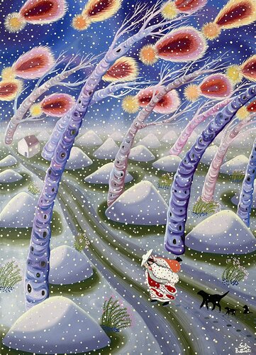 Woman Under a falling Firmament van Sofia Battisti, Schilderij te koop op Singulart