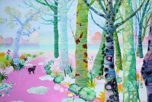 Il cane e l'imbuto van Sofia Battisti, Schilderij te koop op Singulart