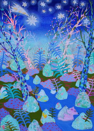 Pink bear van Sofia Battisti, Schilderij te koop op Singulart