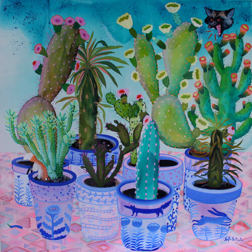 Cactus van Sofia Battisti, Schilderij te koop op Singulart