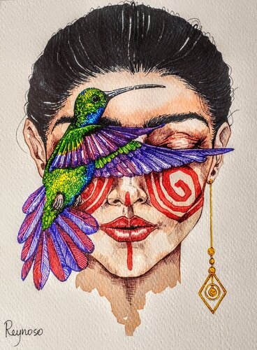 Lapü / Sueños del Caribe von Davier Perez Reynoso, Werk auf Papier kaufen auf Singulart