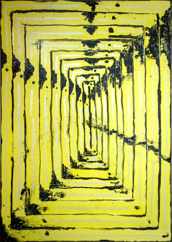 WAITING FOR A DIFFERENT OUTCOME de Hannah Berestizhevsky, Pintura a la venta en Singulart