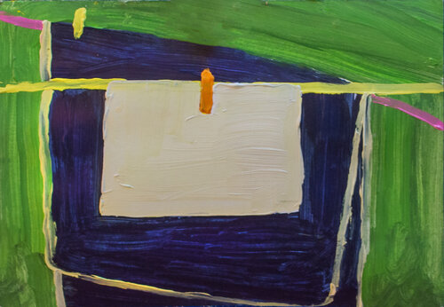 WAITING FOR SOMEONE'S TOWEL TO DRY di Hannah Berestizhevsky, Pittura in vendita su Singulart