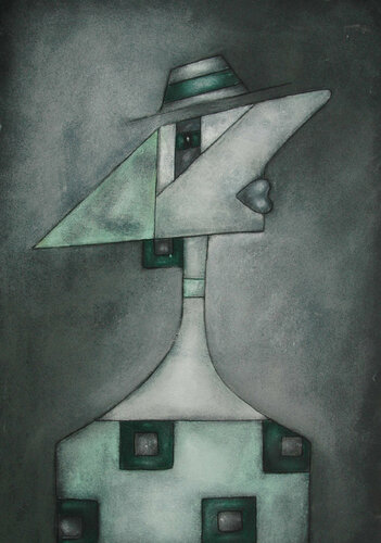 "Wasserstoffblond" Im 40x50cm Passepartout di Nina Boos, Opera su carta in vendita su Singulart