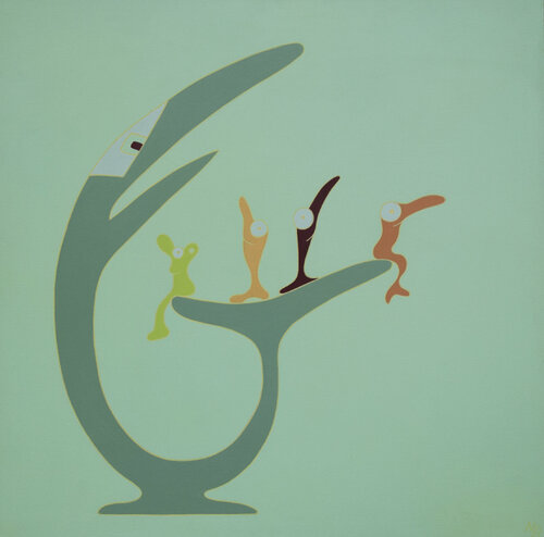 "Spiel mit mir" Acryl auf Leinwand de Nina Boos, Pintura a la venta en Singulart