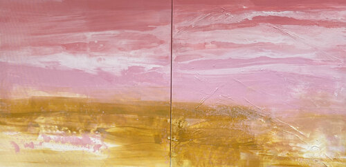 Heaven and Earth Magenta van Kathleen Rhee, Schilderij te koop op Singulart