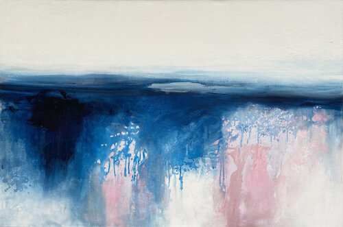 Above and Below Blue & Pink van Kathleen Rhee, Schilderij te koop op Singulart