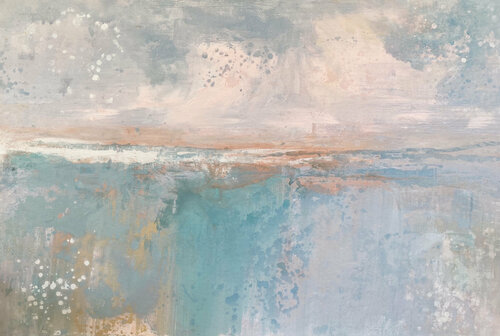 Pastel Beach van Kathleen Rhee, Schilderij te koop op Singulart