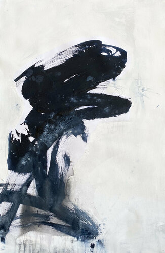 Abstract Black and White no3 van Kathleen Rhee, Werk op papier te koop op Singulart