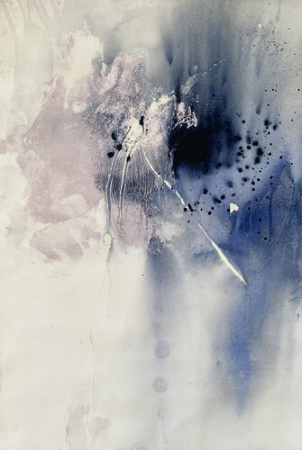 Abstract Midnight and Ash no1 van Kathleen Rhee, Werk op papier te koop op Singulart