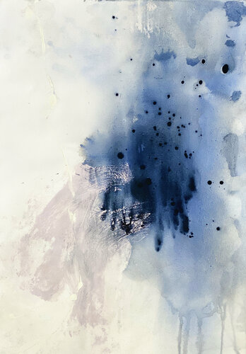 Abstract Midnight and Ash no2 van Kathleen Rhee, Werk op papier te koop op Singulart