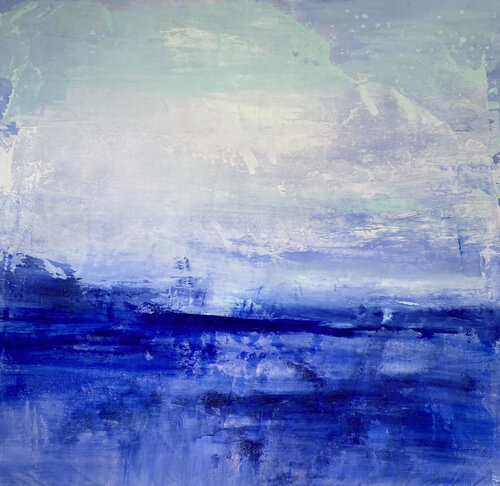 Green and blue glass Kathleen Rhee
