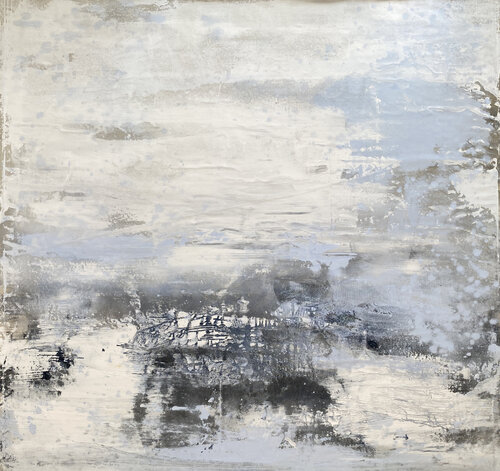 White Wash With Blue par Kathleen Rhee, Peinture en vente sur Singulart