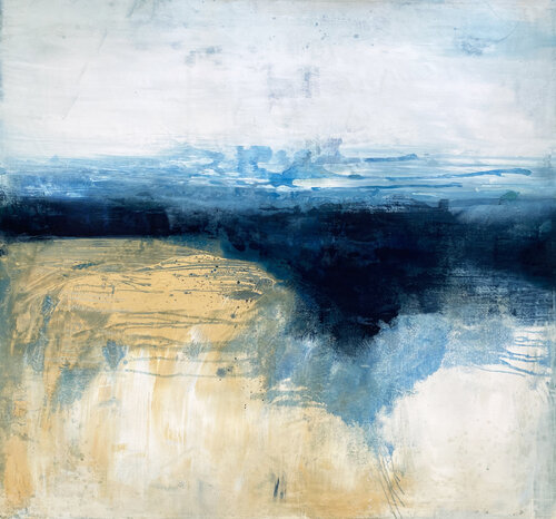 Shoreline Blue van Kathleen Rhee, Schilderij te koop op Singulart