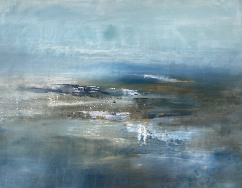 Look through the Mysterious Fog and Salty Beach Air van Kathleen Rhee, Schilderij te koop op Singulart
