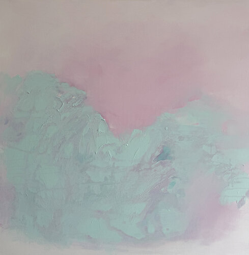 Pastel Cloud Sketch Pink von Kathleen Rhee, Malerei kaufen auf Singulart