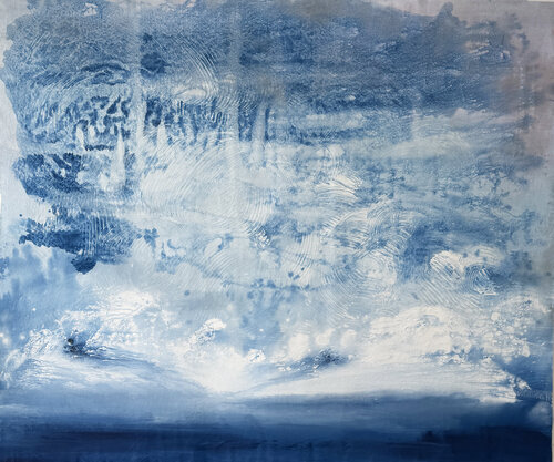 Everything Everywhere All At Once: Cerulean Blue par Kathleen Rhee, Peinture en vente sur Singulart