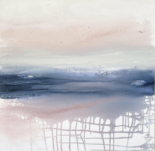 Stillness Blue and Pink von Kathleen Rhee, Malerei kaufen auf Singulart