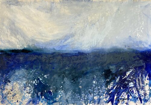 Deep Blue: Big Love Series di Kathleen Rhee, Pittura in vendita su Singulart