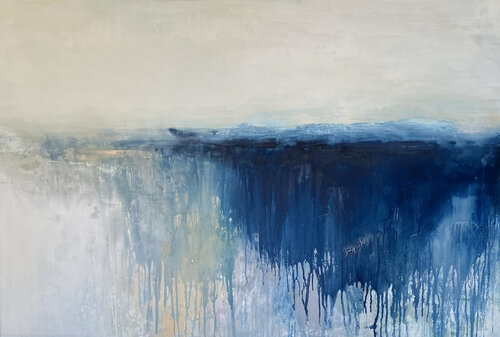 Horizons Series Soft Blue van Kathleen Rhee, Schilderij te koop op Singulart